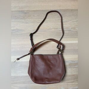 FOSSIL Brown Leather Shoulder Bag